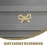 VALICLUD Brass Bowknot Cabinet Drawer Handle Vintage Small Bow Shape Furniture Hardware Pull for Dresser Shoe Cabinet