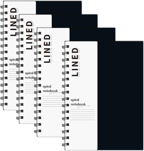 Lined Notebook Spiral Notebook 8.5" x 5.7" - 4 Pack A5 Lined Notebook, 120 Pages, 100 GSM Thick Paper for School, Office
