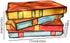 Generic Stained Glass Stacked Books Lamp Night Light,Vintage Nightstand Desk Book Lamps for Living Room, Reading Nook
