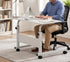 NAICKUC 31.5Inch Standing Desk - Side Table Adjustable Height, Portable Laptop Cart, C-Shaped Bed Couch end Tables