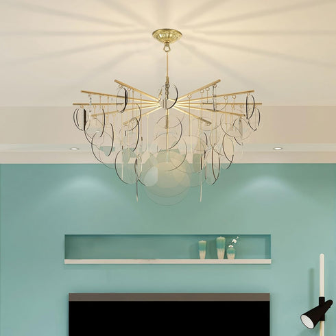 3.46X3.46X0.59in Homoyoyo Antique Style Cast Brass Canopy Light Cover Plate with Chandelier Hook