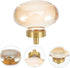 Generic 10 Pack Amber Glass Egg Shaped Gold Pulls