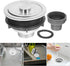 Healeved Universal Bathtub Drain Stopper Shower Drain Hair Catcher with Stainless Steel Plug and Hair Catcher Easy