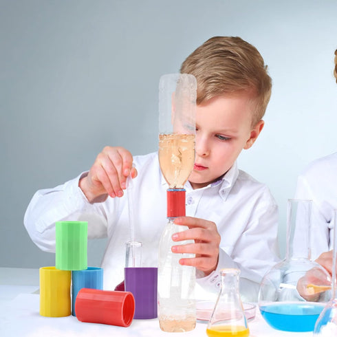 Tornado Bottle Connectors Cyclone Tube, Plastic Tornado Connector Vortex Bottle Connectors for Students Scientific Experiment and Test (5 Pcs)