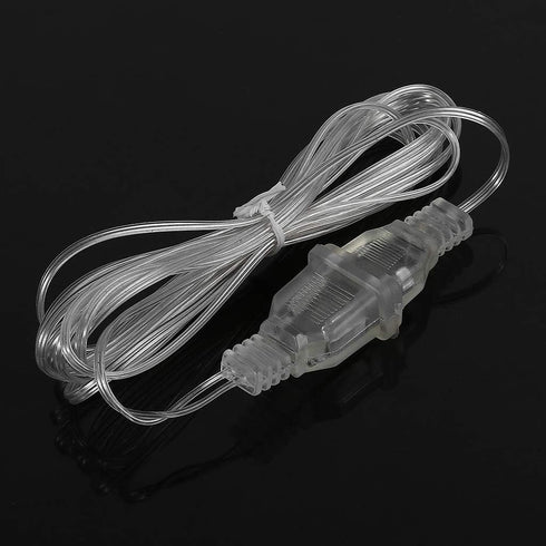 Calsgkspray White String Extension Lights Transparent Cable Extension Cord Plug Lamp Extension Cord Invisible Extension