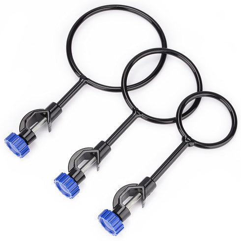 Support Retort Ring Set, 3 Pieces Iron Lab Support Ring with Boss Head, 60mm 80mm 100mm