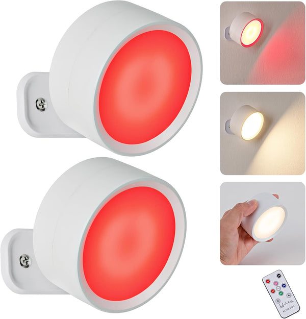 KSNALUX LED Red Light Therapy Lamp for Sleep Magnetic 360 Rotating USB Rechargeable
