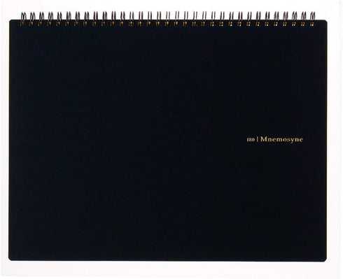 Maruman MNEMOSYNE Notebook, 8.66 x 11.69 Inches, 5mm-squared, 70 Sheets, Black (N180A)