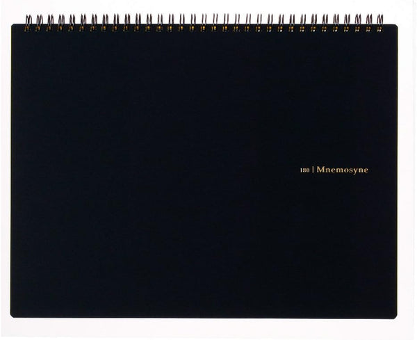Maruman MNEMOSYNE Notebook, 8.66 x 11.69 Inches, 5mm-squared, 70 Sheets, Black (N180A)