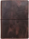 newestor Travelers Notebook Cover with Inner Pockets, Card Slots, and Pen Holder, A5 Size (Dark Brown)