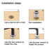 100pcs Threaded Inserts for Wood, Screw in Nut Fastener Connector, Steel Hex Drive Nut Inserts for Furniture