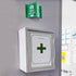 T&R First Aid Kit Sign with Down Arrow, 4 Pack, 8 x 6 Inches Acrylic, Includes Matching Screws