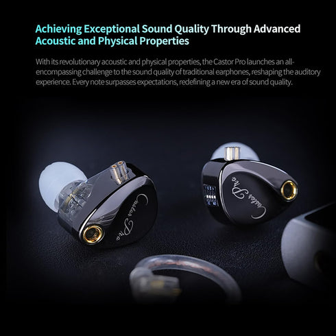 2PIN-C KZ Castor Pro Tunable in Ear Monitor, HiFi Improved Bass in Ear Headphone, Dual-Dynamic Driver Gaming Earbuds