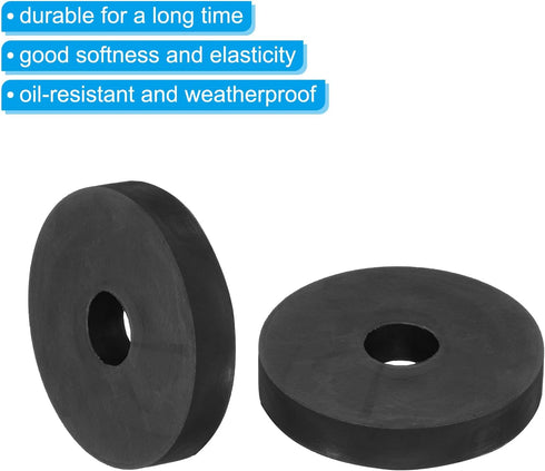 PATIKIL Multi Purpose Rubber Spacer, 6 Pcs 2.4"OD 0.59"ID 0.4"Thickness Neoprene Isolation Pads for Car Accessories