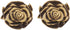 SANCHAKOU Cabinet Furniture Knobs 2 Pack Brass Wardrobe Rose Handle Single Hole Drawer