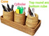 Handmade Rattan Pencil Holder, Cone Makeup Brush Holder, 7 Inch Table Décor Organizer for Stationery and Flowers
