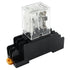 2 Pcs DC 12V Coil 8 Pin 10A DPDT Electromagnetic Power Relay with LED Indicator and Socket Base