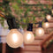 LED Outdoor String Lights 25Ft G40 Frosted White Globe Patio Lights Waterproof