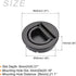 Flush Ring Pull Handles (35mm/1.38") 1Pcs, Zinc Alloy Flush Pull Slam Latch with Screws - for Drawer Sliding Door, Black by METALLIXITY
