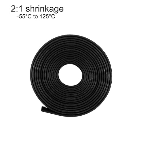 MECCANIXITY Heat Shrink Tubing Kit 2:1 Black Red 5/16" Dia 1/2" Flat 3.3ft Insulation for Electrical Cable Wire