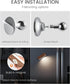360Rotate (1 Pack Wood LED Wall Sconce Magnetic Wall Mounted Lamp Brightness Adjustable Night Lights Rechargeable
