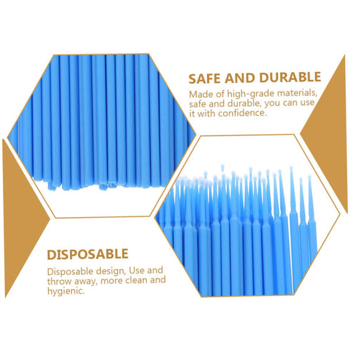 4 Pack Disposable Oral Applicator Beauty Brush Sticks Precision Cosmetic Swabs for Makeup Application Tattooing