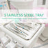2 Pack Stainless Steel Tray, Non Toxic Heavy Duty Pan for Kitchen Baking, Lab Instrument, Medical Surgical Use