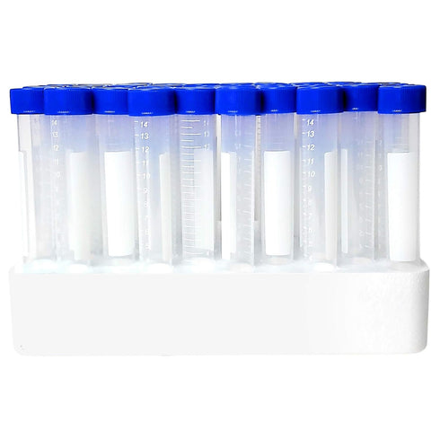 15 ml Conical Centrifuge Tube with Leakproof Screw Caps, Sterile, Pack of 50