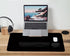 Large Mouse Pad and Keyboard Wrist Rest, 4-in-1 Gaming Desk Pad with Wrist Support, Black Desk Mat for Home Office Study