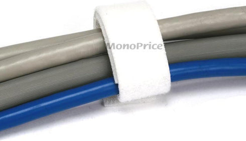 Monoprice Hook and Loop Fastening Tape, White, 0.75in, 5 Yards Per Roll