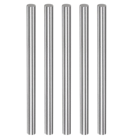 5pcs Round Rods, 6.4mm x 100mm High Speed Steel (HSS) Lathe Bar Stock for DIY Craft Tools