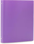 Blue Summit Supplies 3 Ring Plastic Binders, 1 Inch Light Flexible Plastic, Assorted Colors, 6-Pack