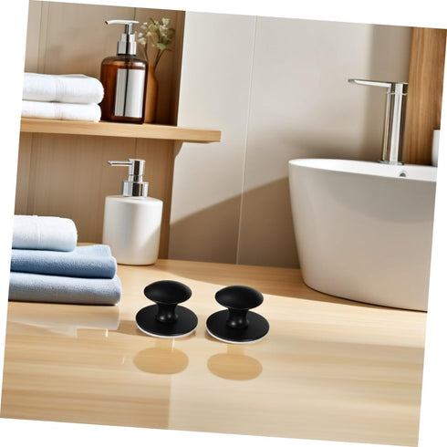 2pcs OSALADI Self-Stick Shower Suction Handle Adhesive Stainless Steel Grab Bar for Bathroom No Drilling Required
