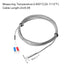 MECCANIXITY E Type Thermocouple Temperature Sensor Probe 4x30mm 6.6ft Wire 0 to 600°C(32 to 1112°F) Stainless Steel