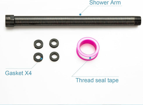 Shower Head Extension Arm, 12 Inches, Oil Rubbed Bronze, 304 Stainless Steel Shower Pipe Extension