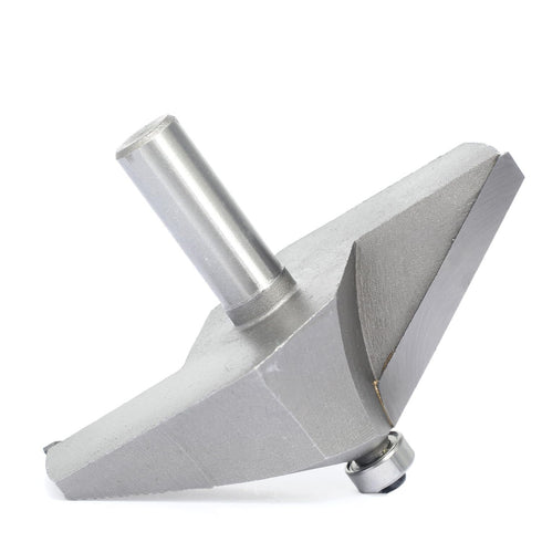 60 Bit,1/2" Shank,1-3/4" Depth,1" Degree Extra Large Chamfer Router Cutting Cutting Length Horse Nose Bevel Bits,Eased