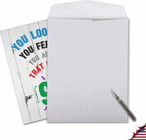 NobleWorks 90th Birthday Card with Envelope, Jumbo Notecard for Big 90 Year Milestone Celebration