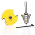 Set 6 1",Slot 3/4", 11/16", 5/8", 9/16", 1/2",3/8" Rabbet Router Bits with Interchangeable Bearings,Cutting Height