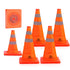 RoadHero 18 Inch Collapsible Traffic Safety Cones, 6 Pack, Multi Purpose Pop-up Cones with Reflective Collar for Road