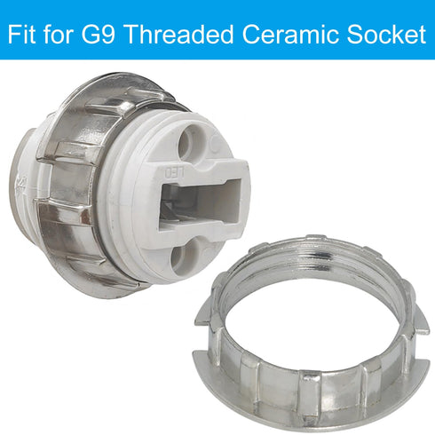 LUORNG 10PCS G9 M20 3/4 Inch Light Socket Fixed Rings Shade Holder Adapter Table Floor Lamp Diameter Zinc Alloy