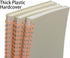 Yansanido Spiral Notebook, 6 Pcs, A5 White Thick Plastic Hardcover, 7mm College Ruled, 80 Sheets, 6 White A5