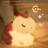 Hplvetoys Unicorn Night Light,Silicone LED Duck Lamp,Cute Lamps,Rechargeable Bedside Touch Lamp