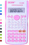 Scientific Calculators for Students, 240 Functions, 2 Line 10+2 Digits, Desk Math Calculator (Pink and White)
