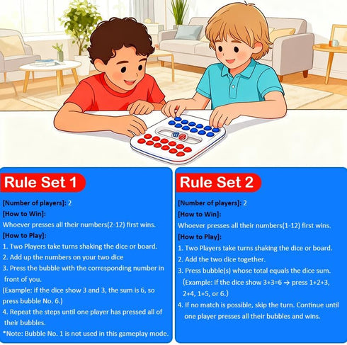 APLIST 4 5 6 7, 2 Pop Math Game for Kids - Addition & Subtraction Game - Educational Toys Learning Toys for Kids Math