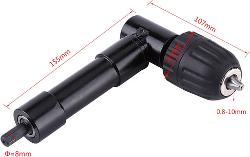 Right Angle Drill 90 Degrees Extension Chuck 8mm Shaft Electric Drill Tool for Tight Corner Workspace