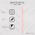 Pentonic Ballpoint Pens, 10 Count, Frosted Pale Pink Barrel with Red Ink, 0.7 mm Fine Point, Smooth Writing For Journaling & Note Taking (PEN13087) by Pentonic