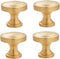 SANCHAKOU Cabinet Furniture Knobs 4 Pack Brass Handles Wardrobe Drawer Bedside Table Wine