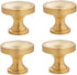 SANCHAKOU Cabinet Furniture Knobs 4 Pack Brass Handles Wardrobe Drawer Bedside Table Wine