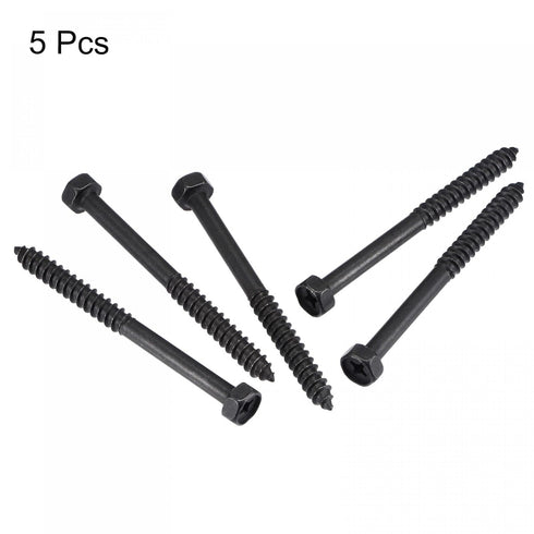 uxcell Hex Lag Screws 5/16" x 3-1/2" Carbon Steel Phillips Head Half Thread Self-Tapping Bolts