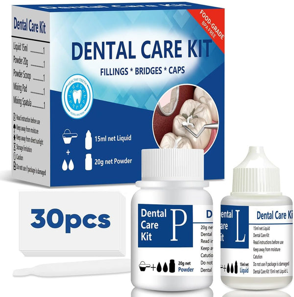 Silkylaser Tooth Repair Kit Zinc Oxide Eugenol Cement Dental Care Kit, Temporary Teeth